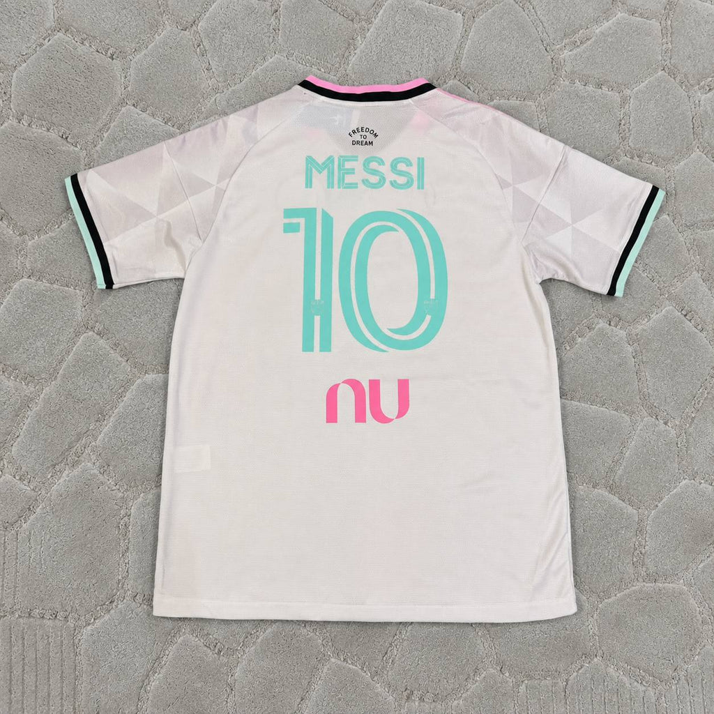 Lionel Messi New Season White Jersey Soccer Shirt Trikot Soccer Shirt