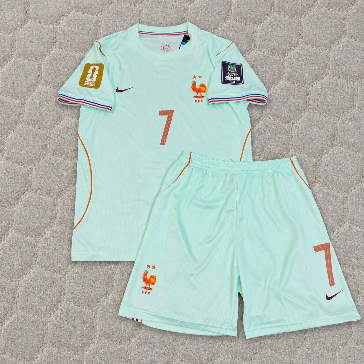 Ousmane Dembélé #7 France 2026 World Cup Kids Away Football Jersey