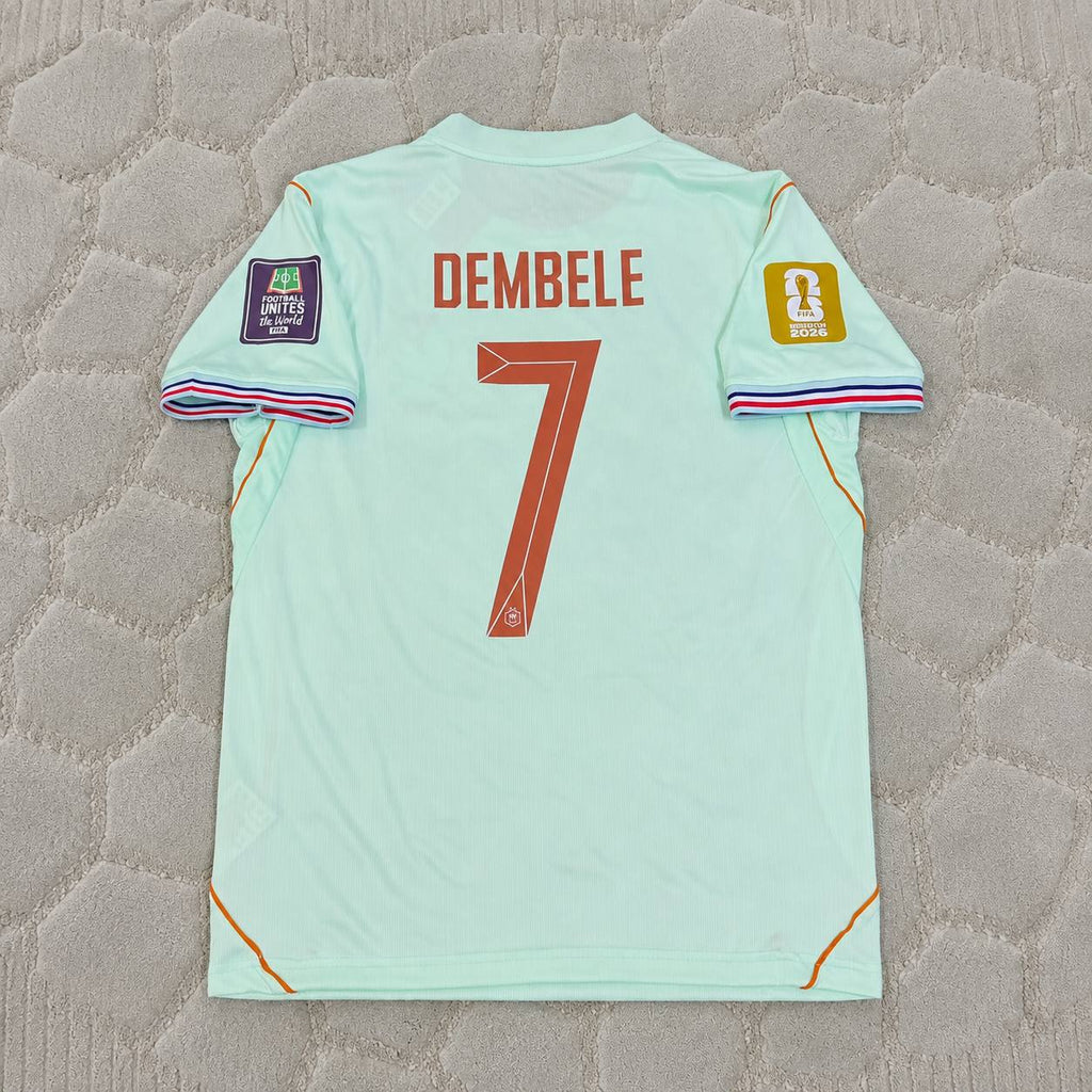 Ousmane Dembélé #7 France 2026 World Cup Kids Away Football Jersey