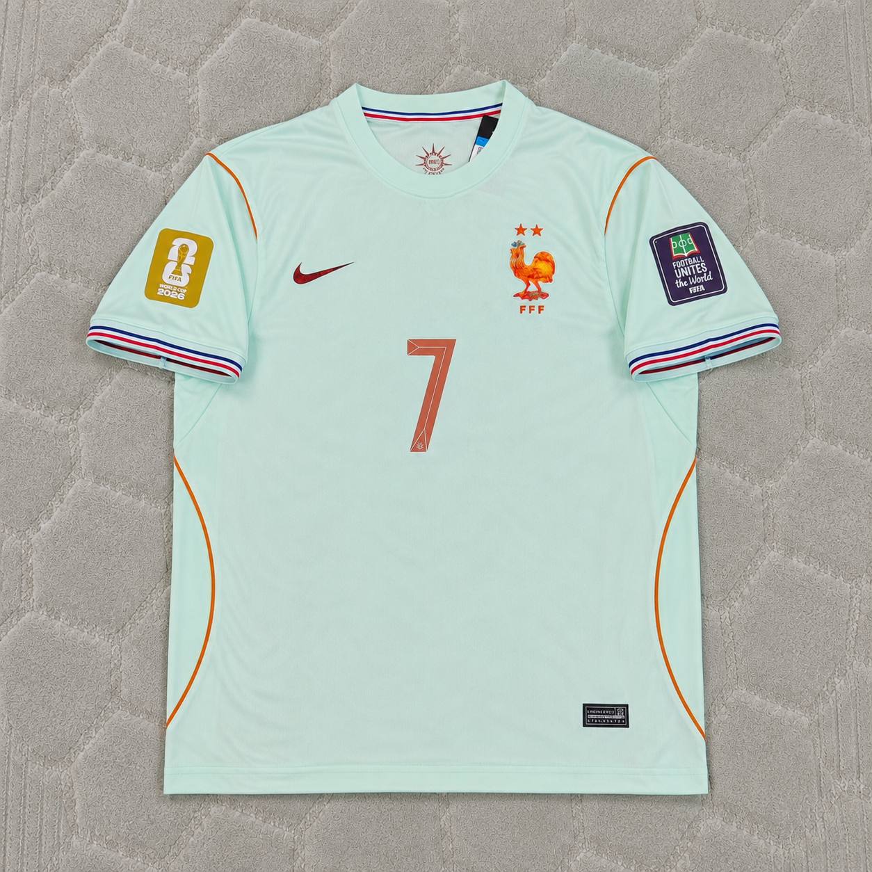 Ousmane Dembélé #7 France 2026 World Cup Kids Away Football Jersey