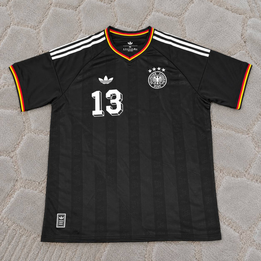 Michael Ballack 13# Germany Black Retro Vintage Football Jersey