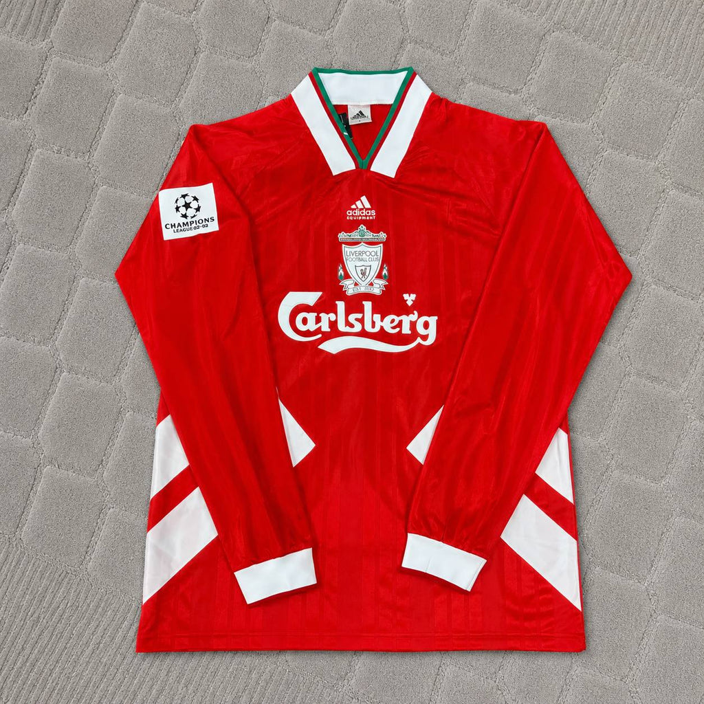 Robbie Fowler Liverpool Long Sleeve Retro Kit Jersey Trikot Maillot Soccer Shirt