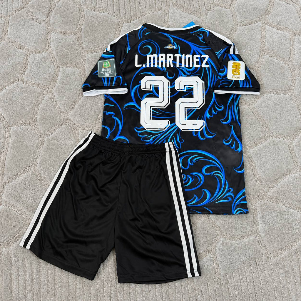 Kylian Mbappé #10 France World Cup Kids Blue Retro Football Jersey Kit