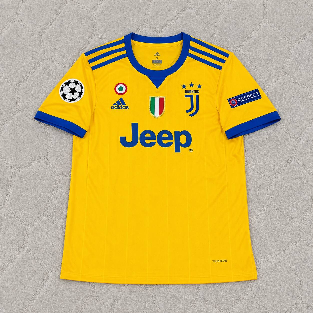 Douglas Costa Juventus 2017-2018 Yellow Retro Football Jersey
