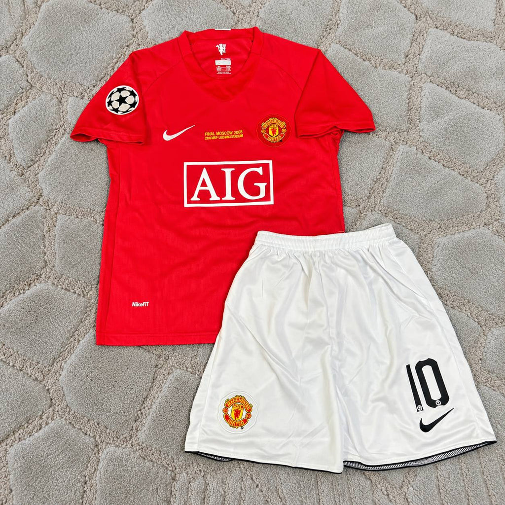 Wayne Rooney #10 Manchester United 2008 Final Kids Children Home Football Shirt Jersey Trikot Maillot Soccer
