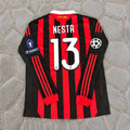 Alessandro Nesta Milan 2009 2011 Retro Long Sleeve Football Shirt Jersey Kit Trikot Maillot