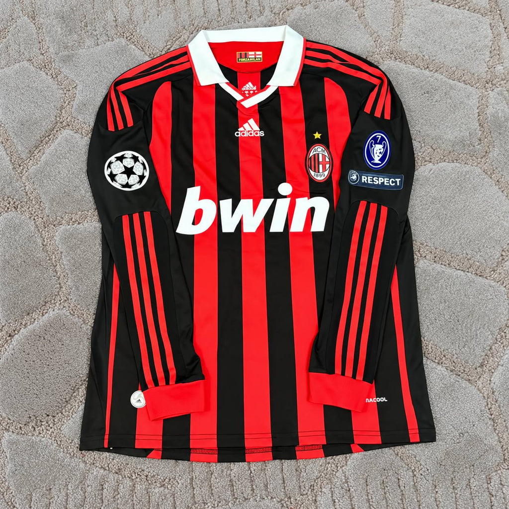 Alessandro Nesta Milan 2009 2011 Retro Long Sleeve Football Shirt Jersey Kit Trikot Maillot