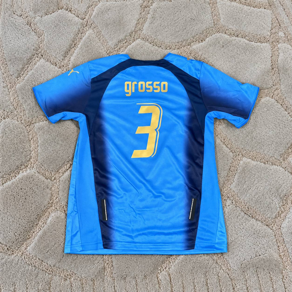 Fabio Grosso 3 Italy World Cup 2006 Final Retro Football Shirt Jersey Kit Trikot Maillot