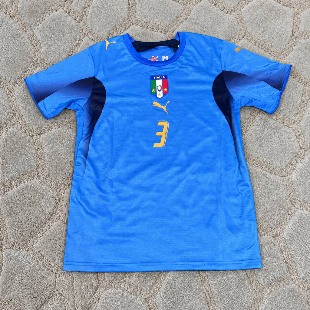Fabio Grosso 3 Italy World Cup 2006 Final Retro Football Shirt Jersey Kit Trikot Maillot