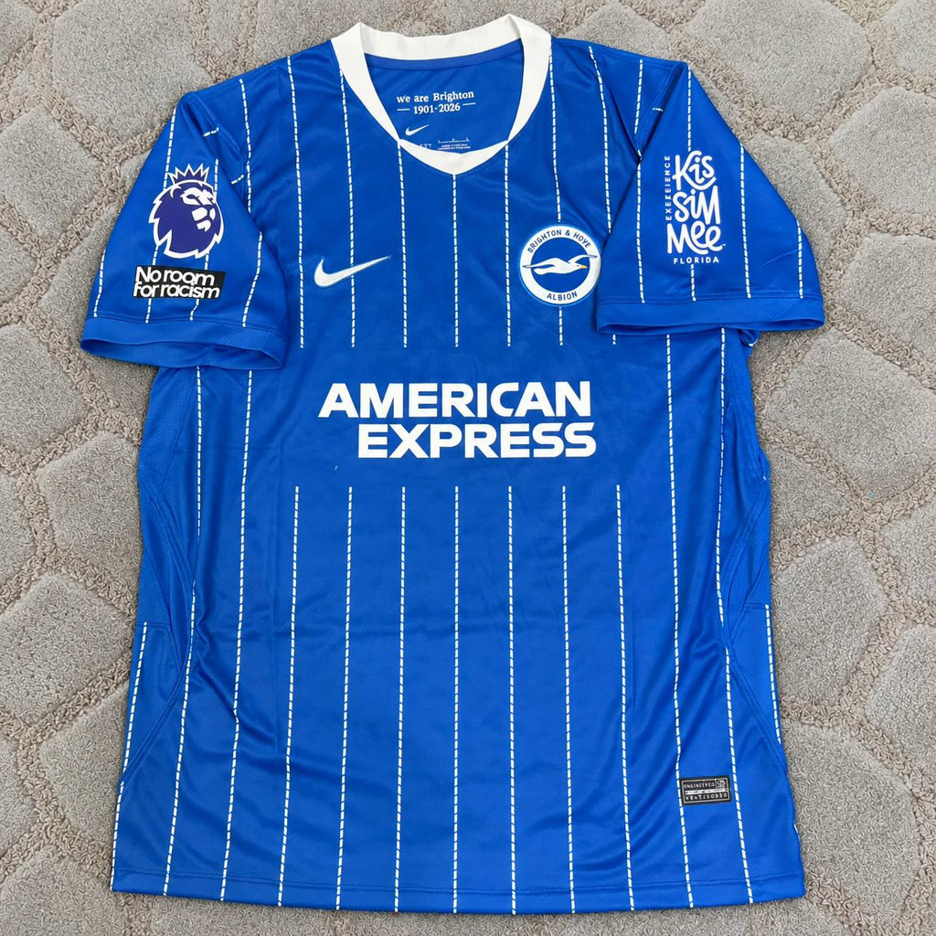 Luka Vuskovic #44 Brighton 2026-2027 Home Blue Football Shirt Jersey Kit Trikot Maillot