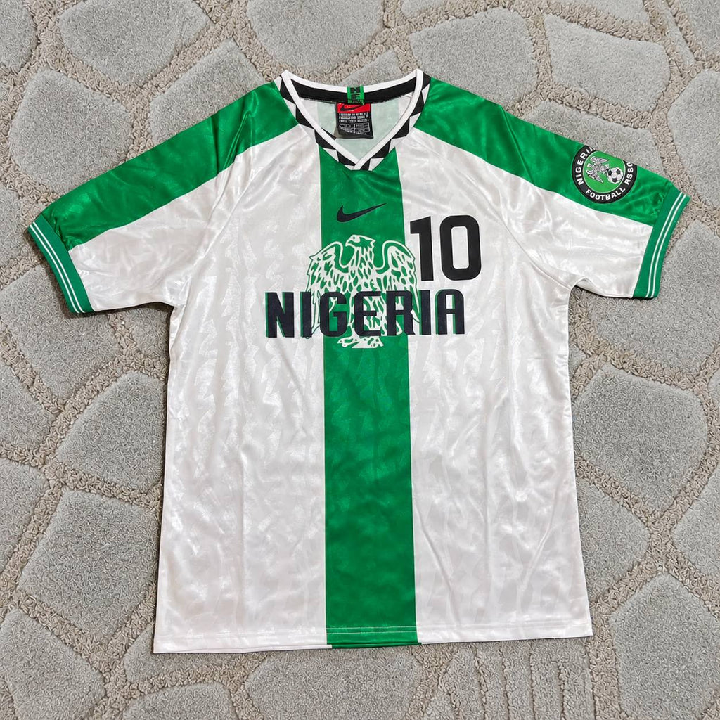 Jay-Jay Okocha Nigeria 1996 Season Home Retro Football Jersey Kit Trikot Maillot