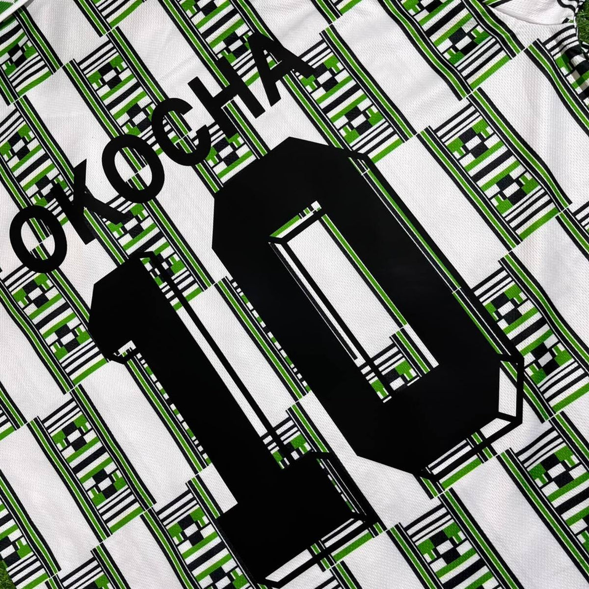 Jay-Jay Okocha Nigeria 1994 Season Away White Retro Football Jersey Kit Trikot Maillot