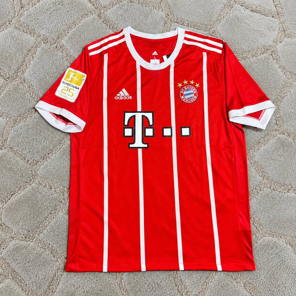 Javi Martinez Bayern Munich 2017-2018 Retro Home Football Jersey Kit Trikot Maillot