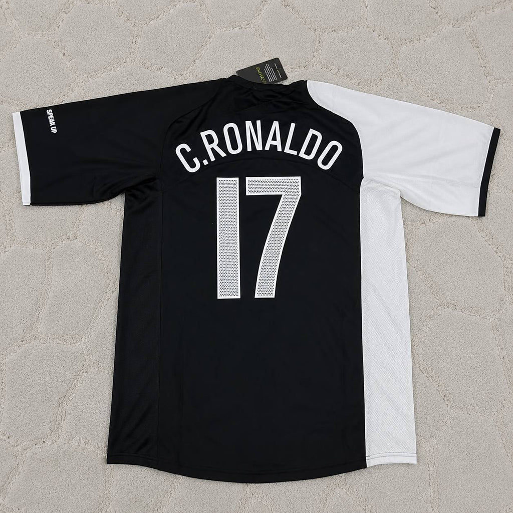 Cristiano Ronaldo Portugal 2005 Special White and Black Retro Football Jersey Kit