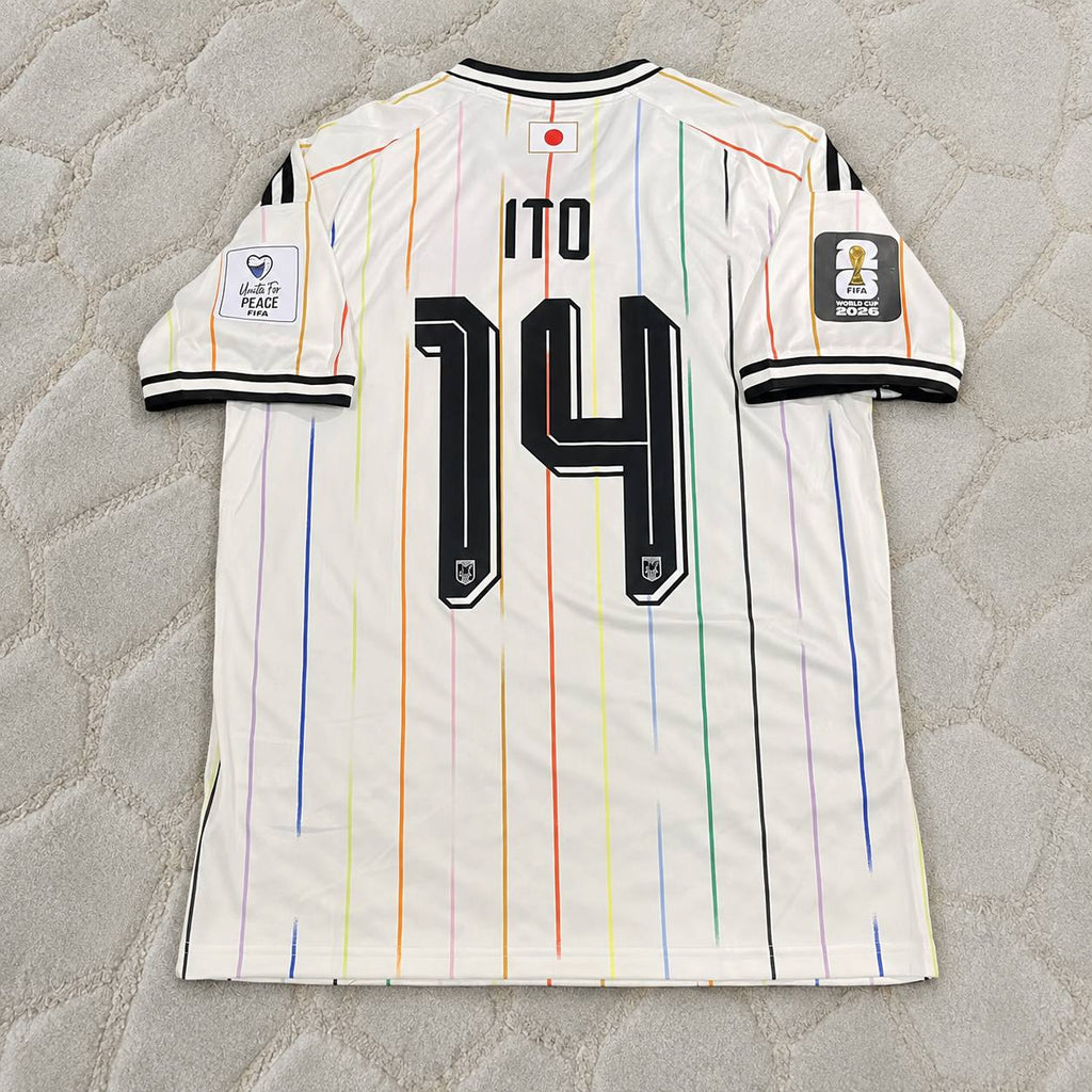 Junya Ito Japan 2026 World Cup Away White Football Jersey Trikot Maillot