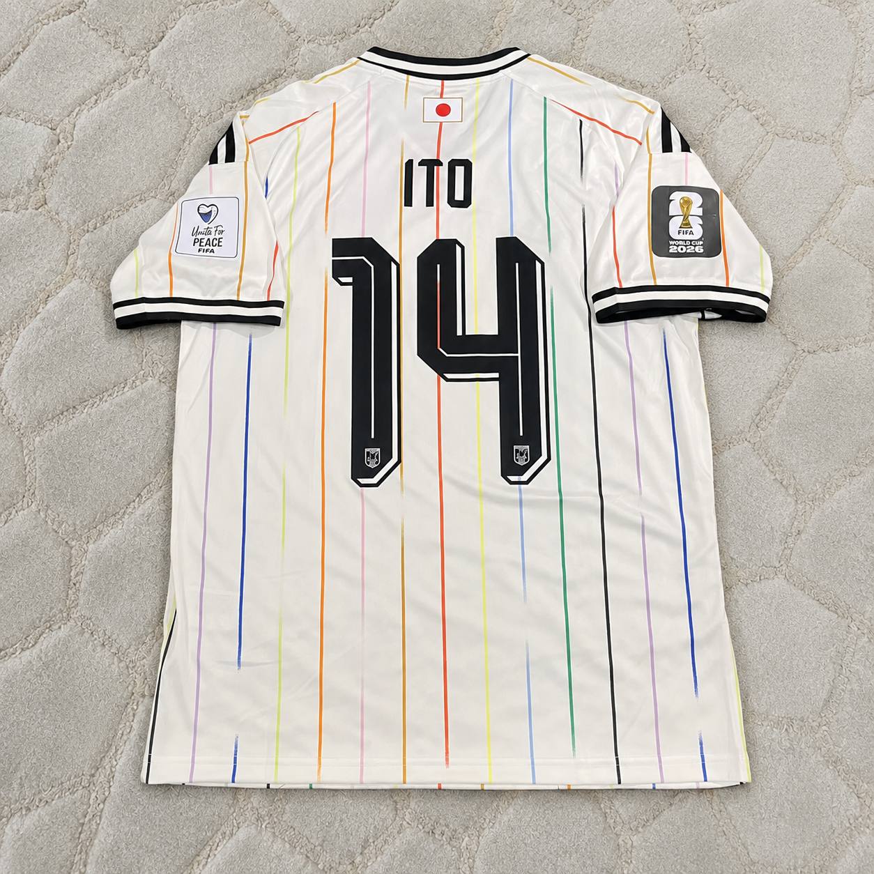 Junya Ito Japan 2026 World Cup Away White Football Jersey Trikot Maillot