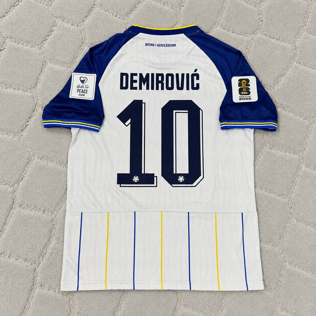 Ermedin Demirovic Bosnia and Herzegovina 2026 World Cup White Football Jersey