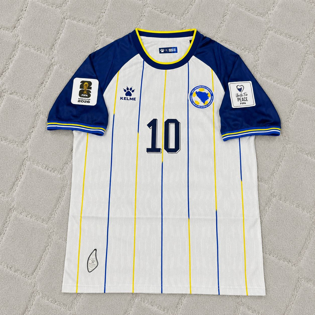 Ermedin Demirovic Bosnia and Herzegovina 2026 World Cup White Football Jersey