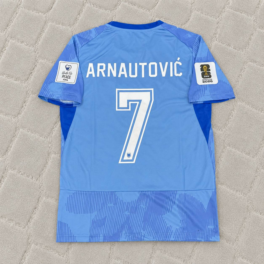Marko Arnautović #7 Austria 2026 World Cup Away Blue Football Jersey Kit