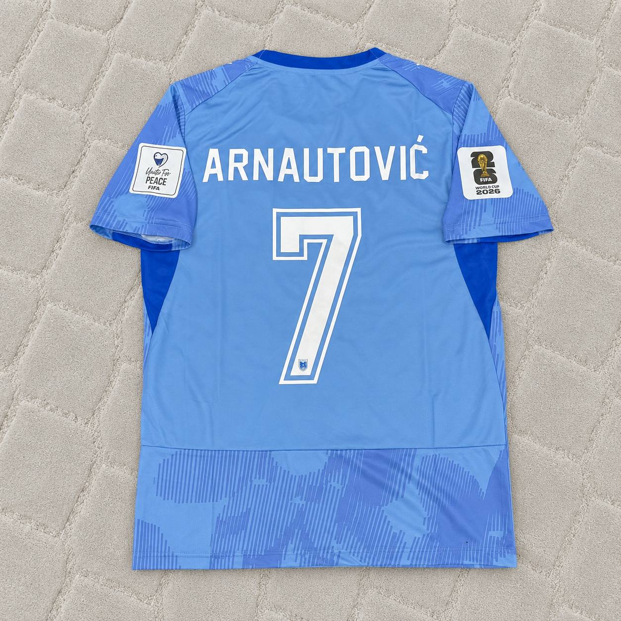 Marko Arnautović #7 Austria 2026 World Cup Away Blue Football Jersey Kit