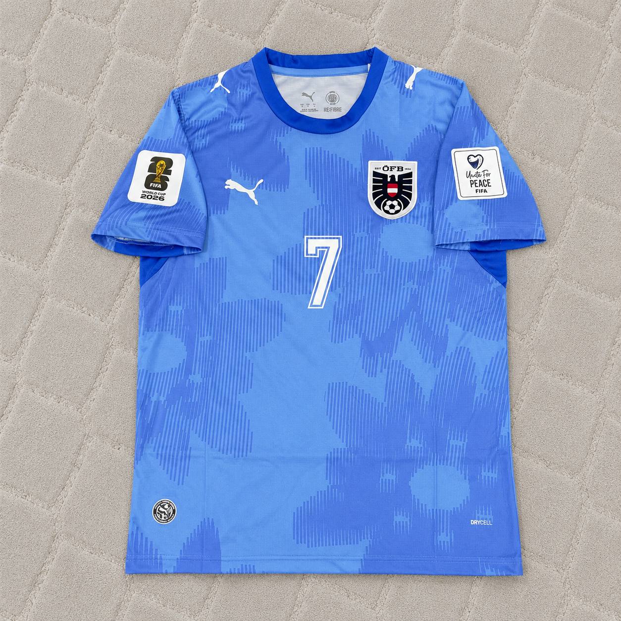 Marko Arnautović #7 Austria 2026 World Cup Away Blue Football Jersey Kit