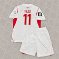 Kenan Yıldız #11 Turkey Türkiye 2026 World Cup Away White KIDS Football Jersey