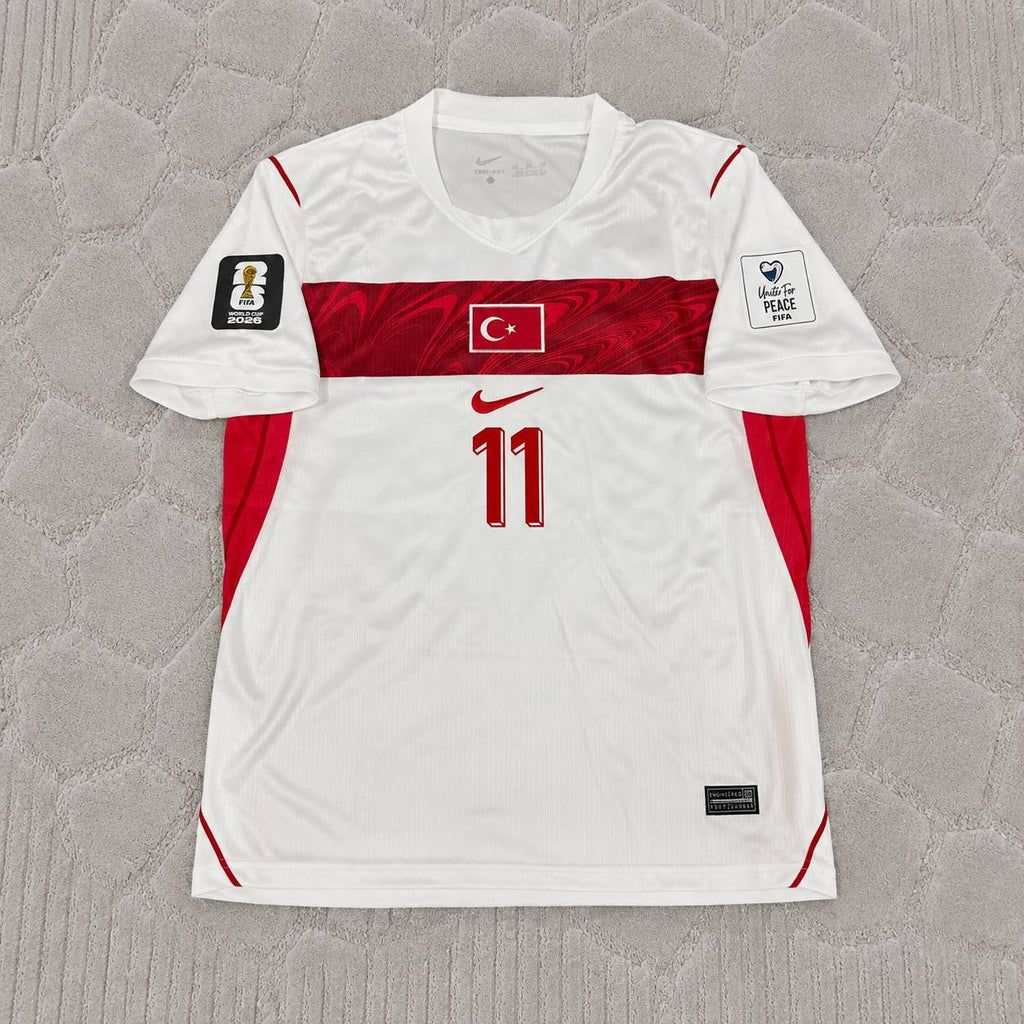 Kenan Yıldız #11 Turkey Türkiye 2026 World Cup Away White  Football Jersey