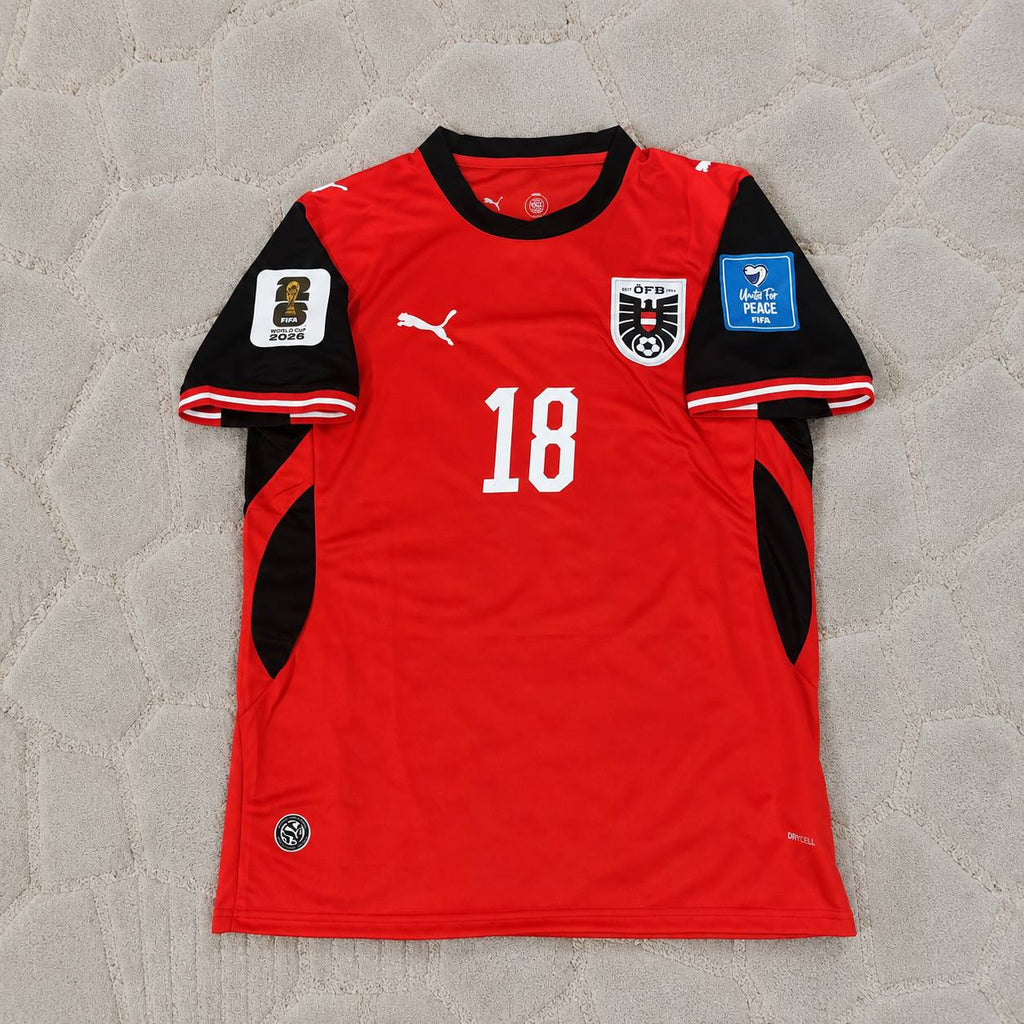 Romano Schmid #18 Austria 2026 World Cup Kit Jersey