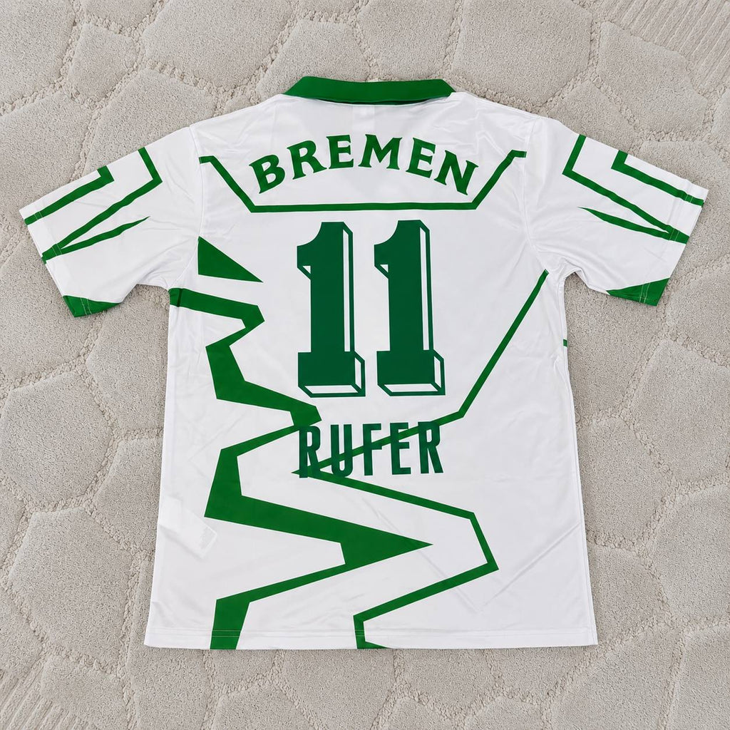 Wynton Rufer Werder Bremen 1993/94 Home Retro Football Jersey