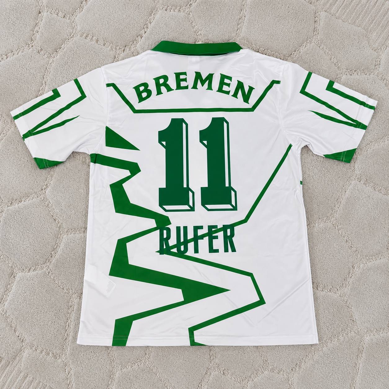 Wynton Rufer Werder Bremen 1993/94 Home Retro Football Jersey