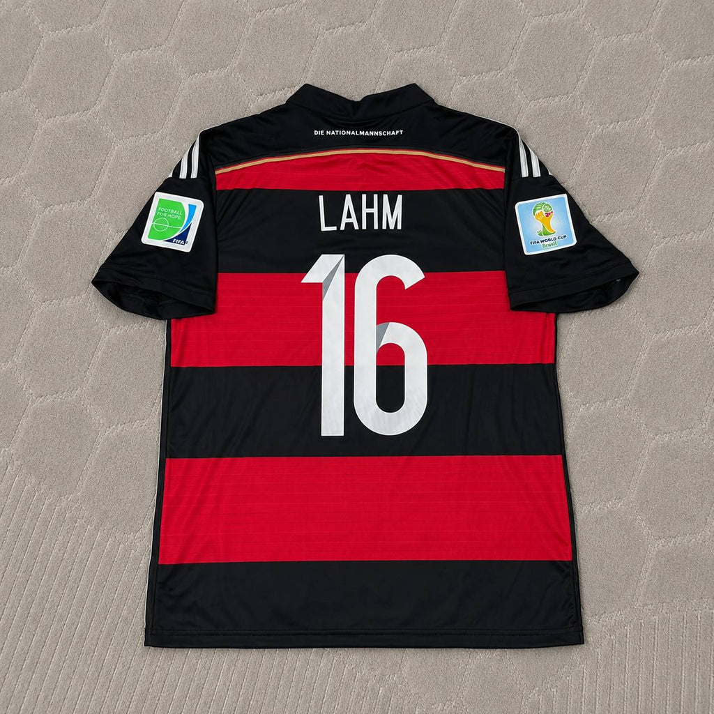 Philipp Lahm Germany Deutschland 2014 World Cup Brazil Black Red Retro Jersey Trikot Soccer Shirt