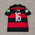 Philipp Lahm Germany Deutschland 2014 World Cup Brazil Black Red Retro Jersey Trikot Soccer Shirt