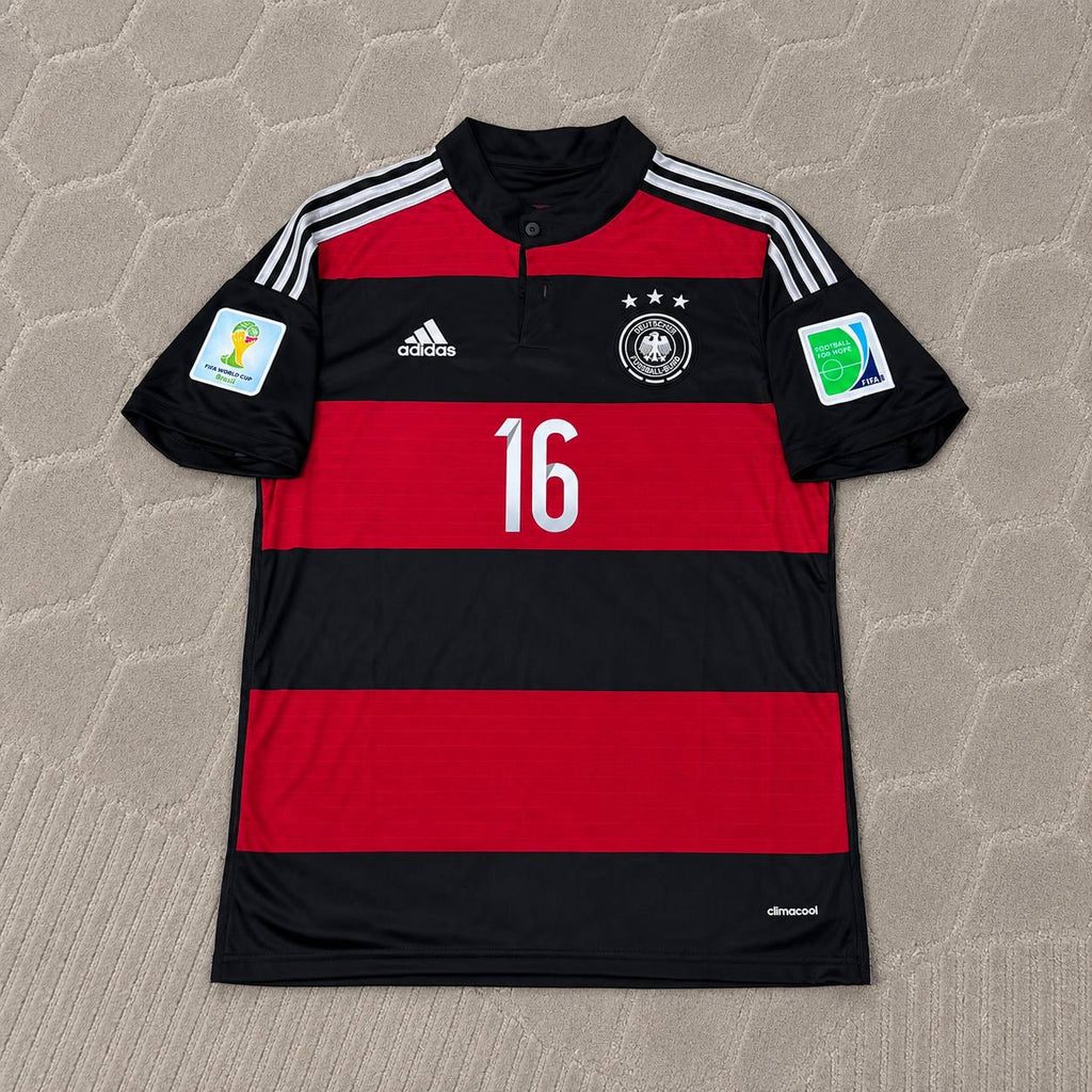 Philipp Lahm Germany Deutschland 2014 World Cup Brazil Black Red Retro Jersey Trikot Soccer Shirt