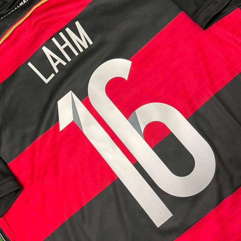 Philipp Lahm Germany Deutschland 2014 World Cup Brazil Black Red Retro Jersey Trikot Soccer Shirt