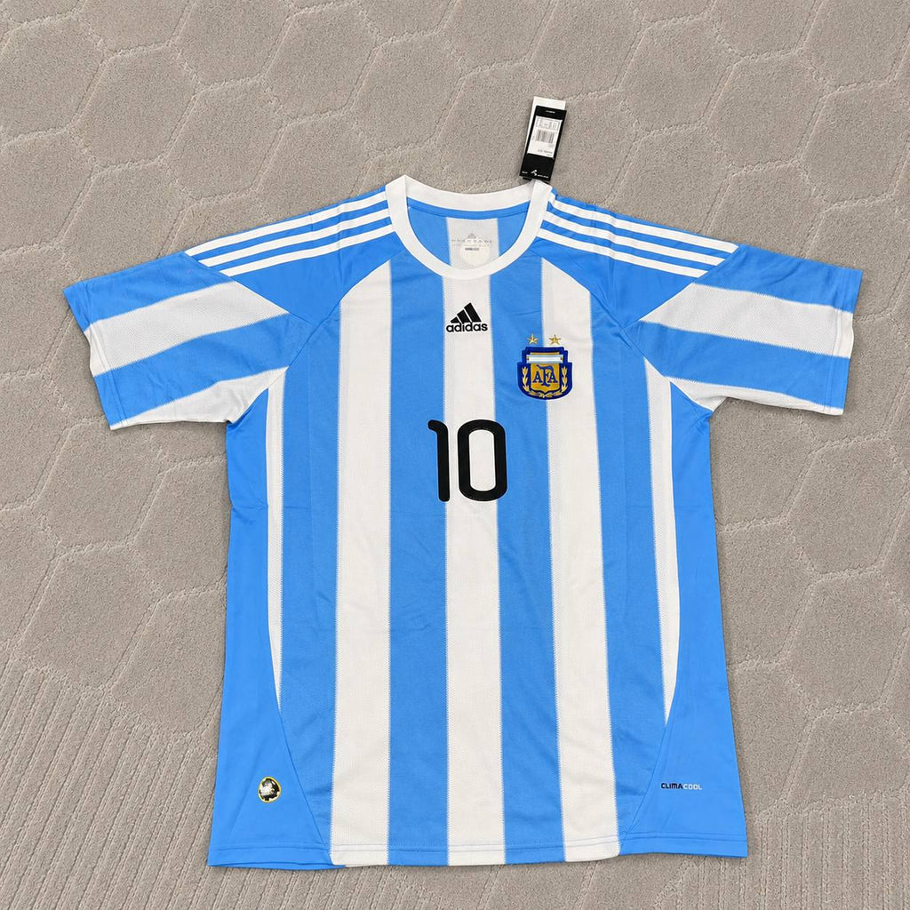 Lionel Messi 10- 2010 World Cup Argentina Retro Jersey