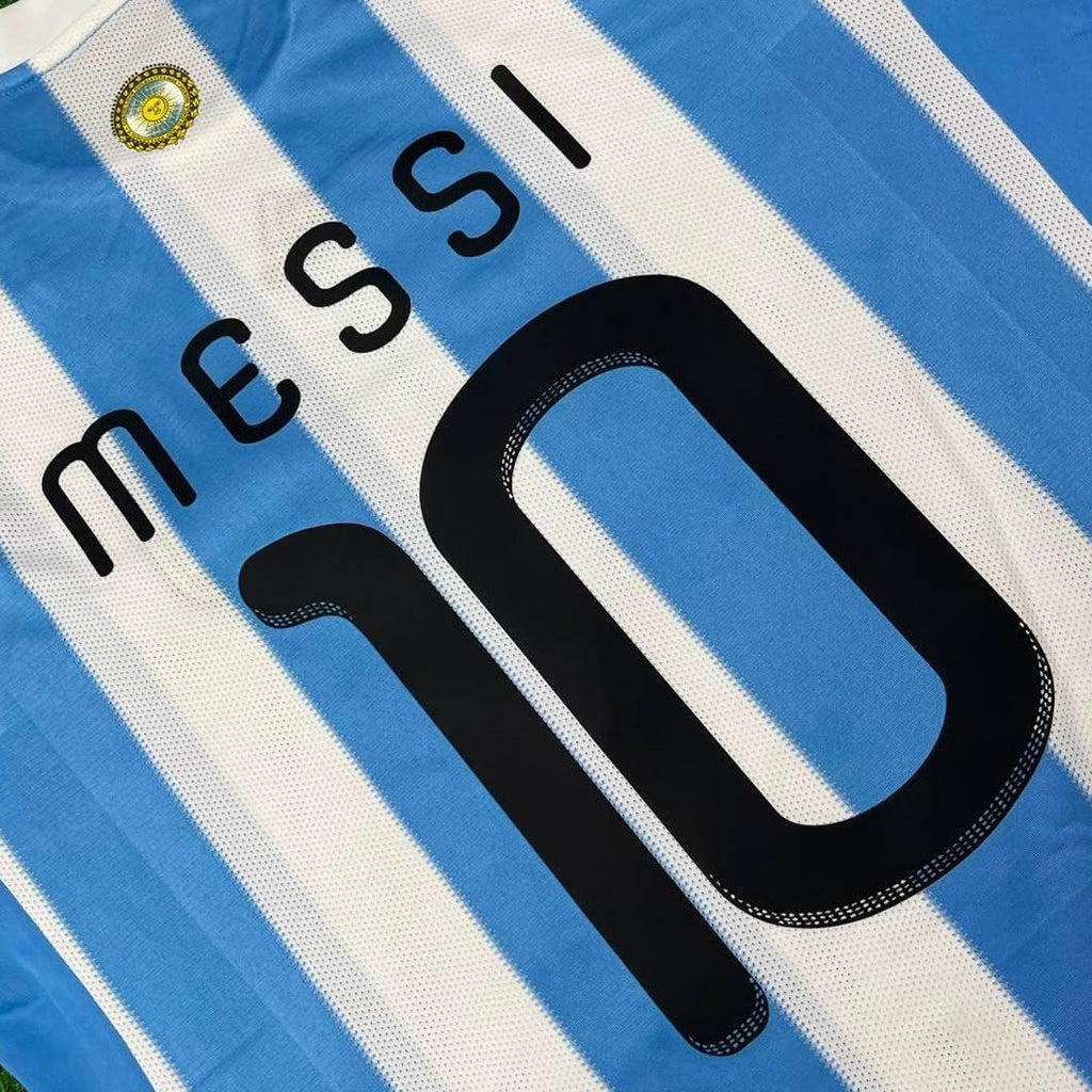 Lionel Messi 10- 2010 World Cup Argentina Retro Jersey