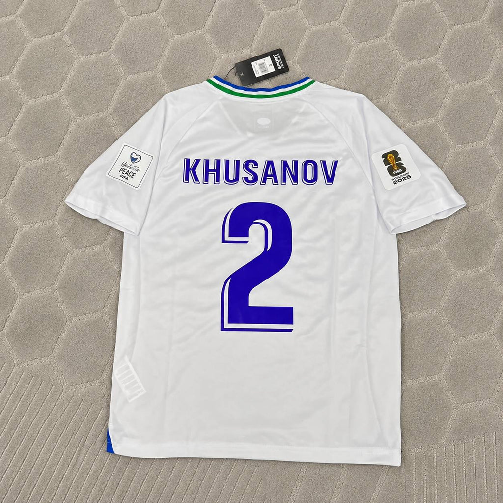 Abdukodir Khusanov Uzbekistan 2026 World Cup Football Jersey
