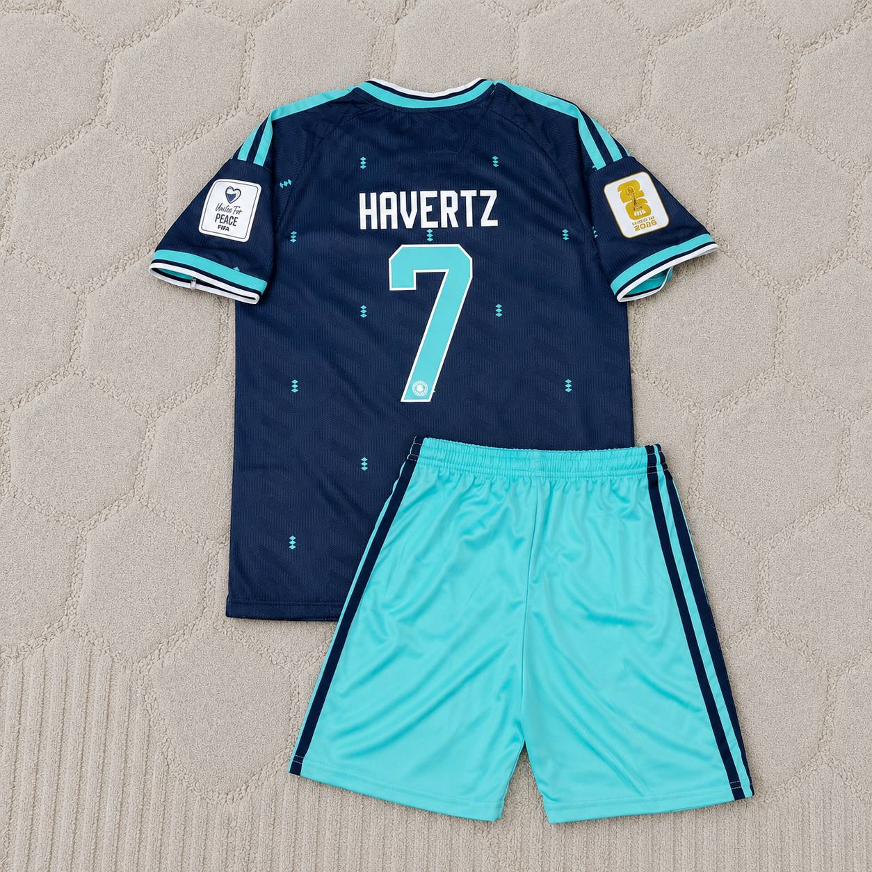 Kai Havertz Germany 2026 World Cup Kids Away Blue Football Jersey Kit