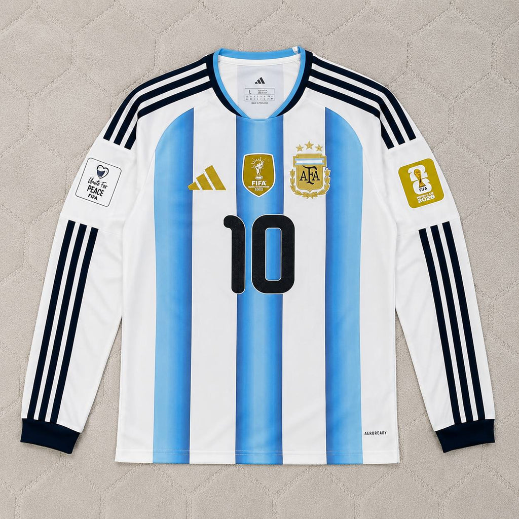 Lionel Messi #10 Argentina 2026 World Cup Long Sleeve Football Jersey Kit