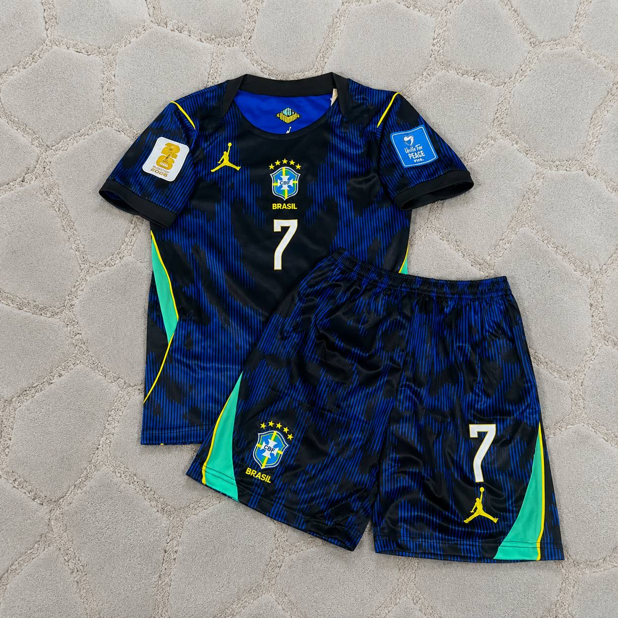 Vinícius Vini Jr Brazil 2026 World Cup Kids Away Football Jersey