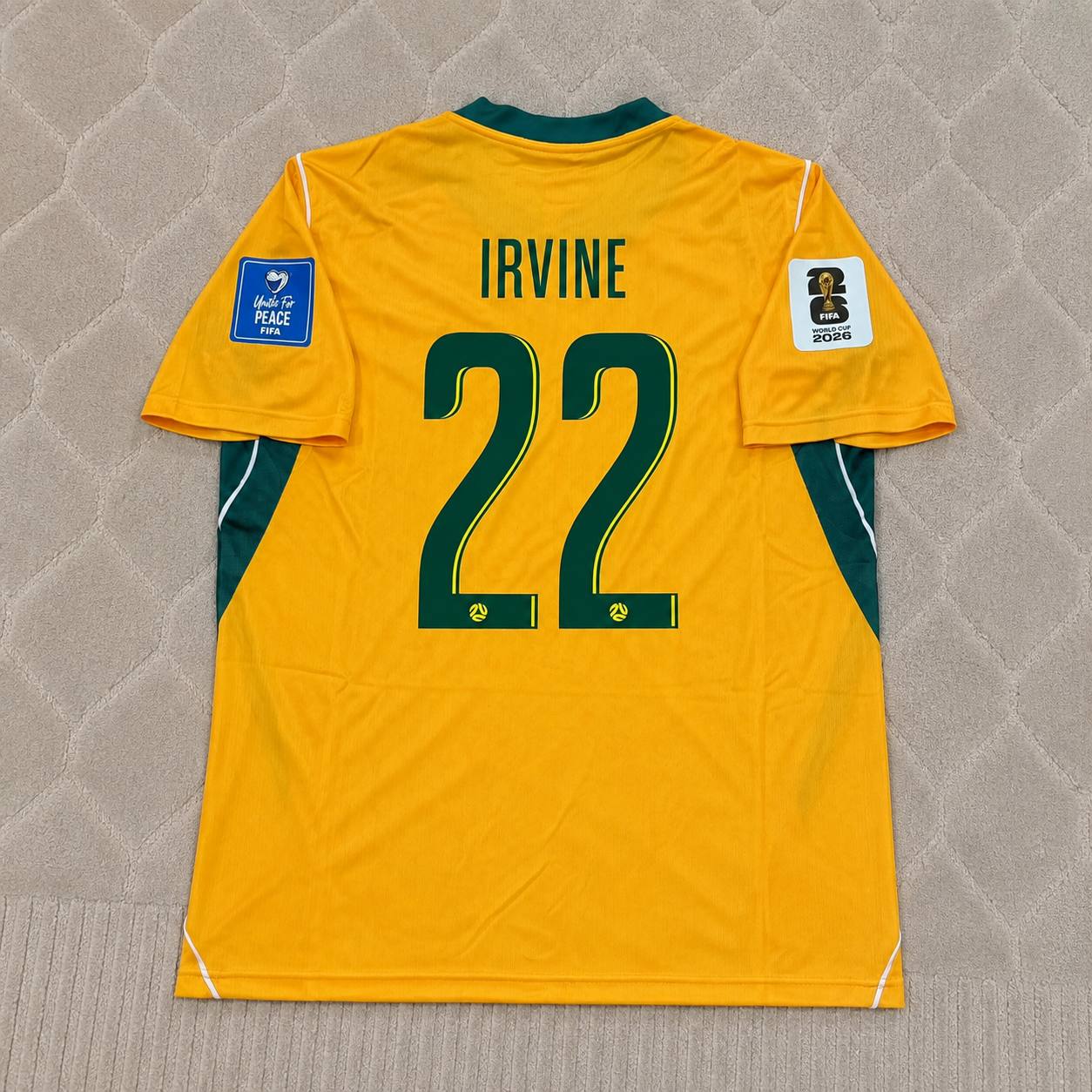 Jackson Irvine Australia 2026 World Cup Football Jersey
