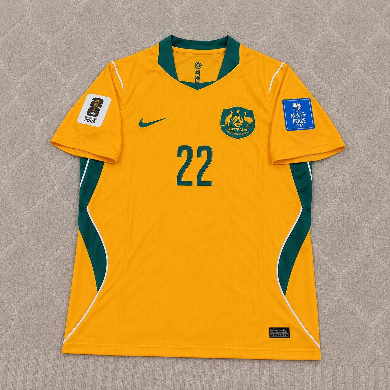 Jackson Irvine Australia 2026 World Cup Football Jersey