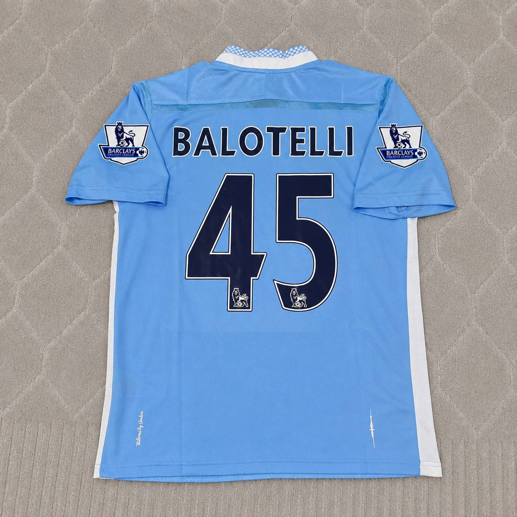 Mario Balotelli 45 Manchester City 2011/12 Home Kit Blue Retro Jersey Trikot Jersey Maillot Soccer Shirt