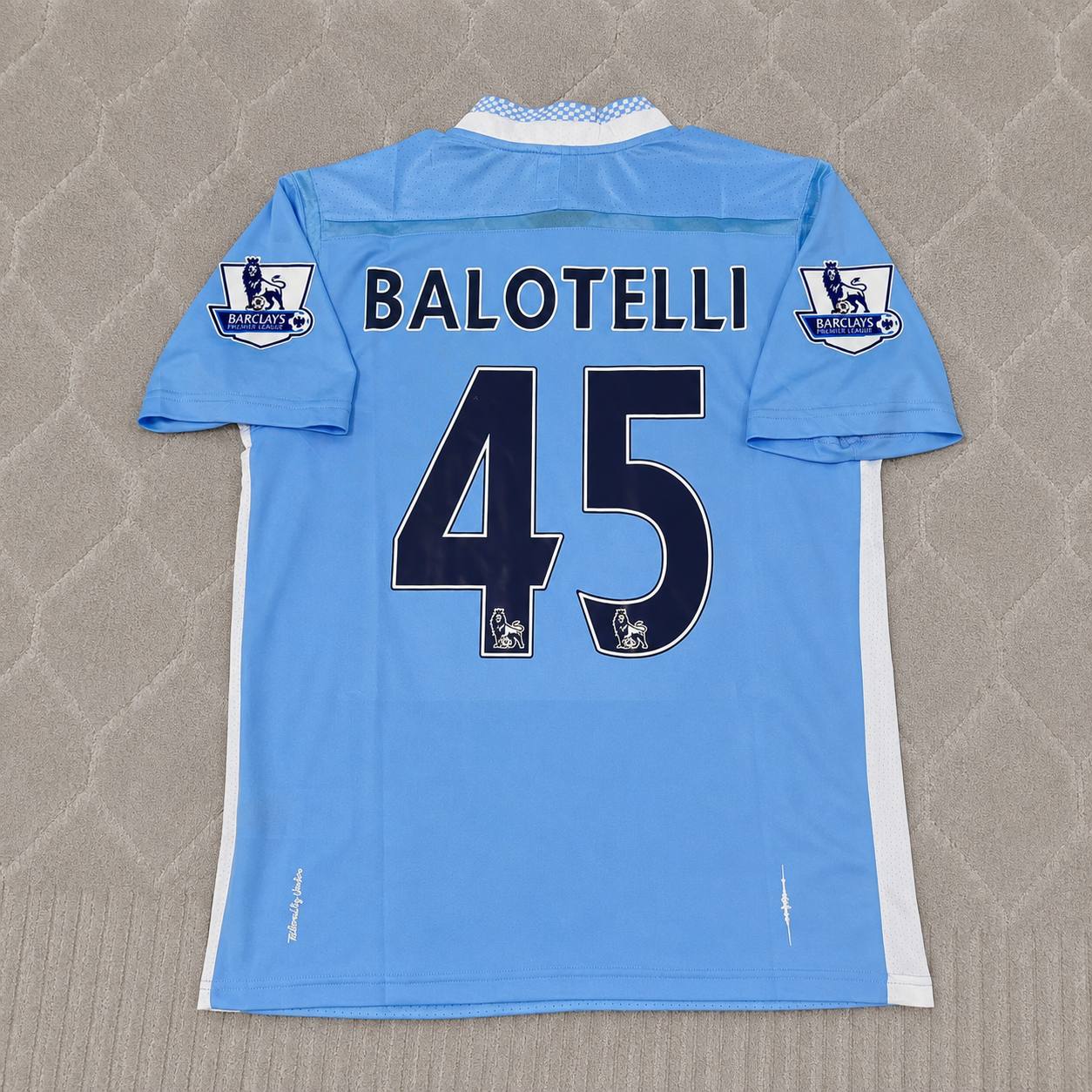 Mario Balotelli 45 Manchester City 2011/12 Home Kit Blue Retro Jersey Trikot Jersey Maillot Soccer Shirt