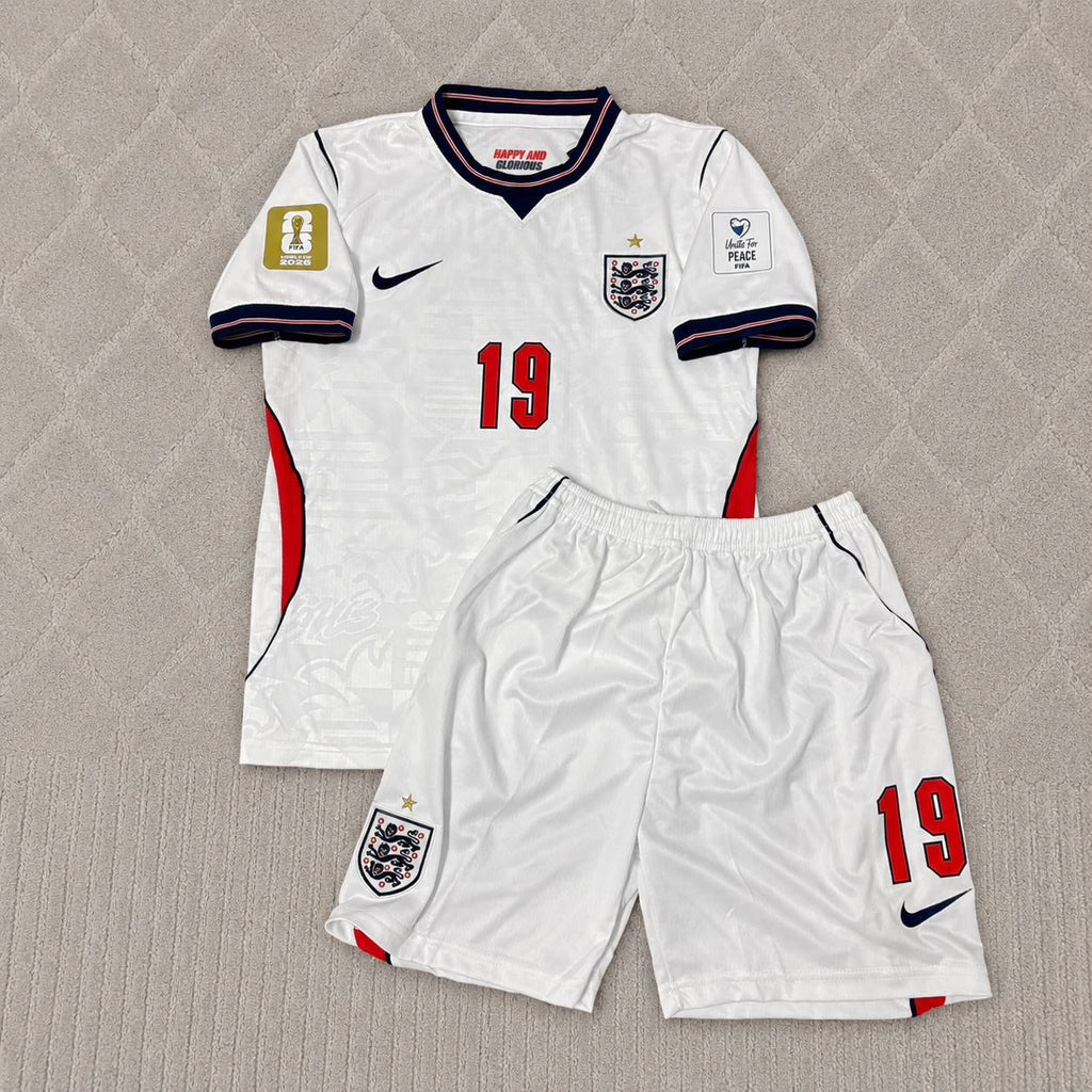 Ollie Watkins #19 England 2026 World Cup KIDS Home White Football Jersey