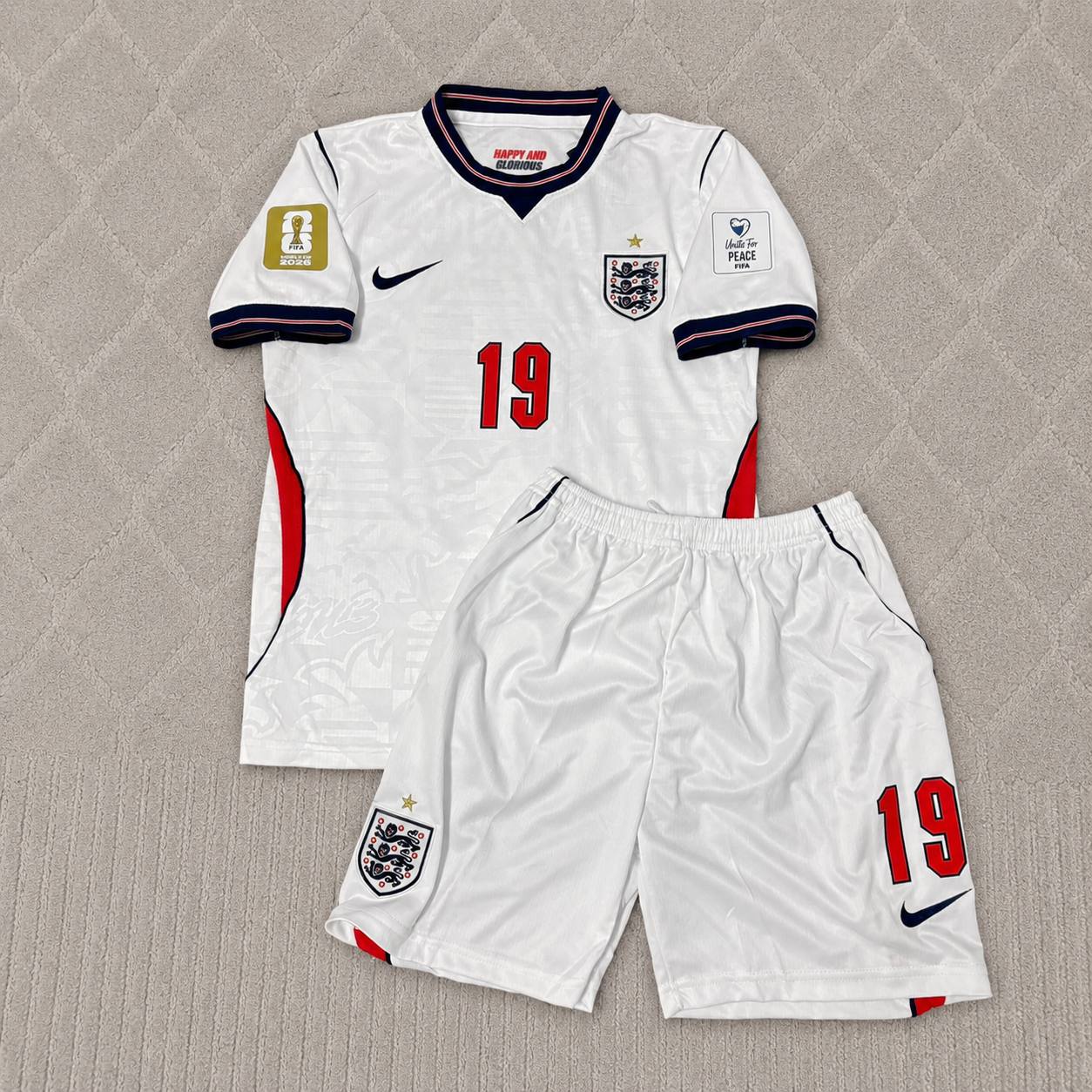 Ollie Watkins #19 England 2026 World Cup KIDS Home White Football Jersey