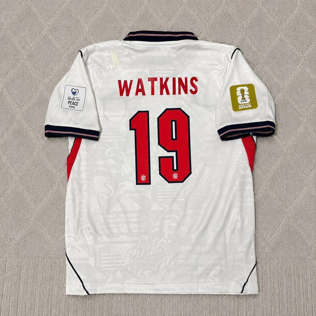 Ollie Watkins #19 England 2026 World Cup Home White Football Jersey