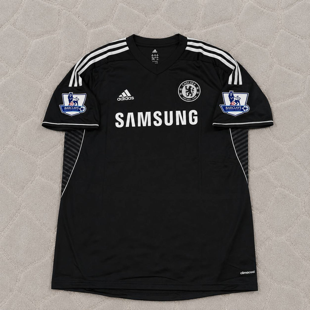 David Luiz Chelsea 2013-14 Black Retro Football Jersey Kit