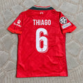 Thiago Alcantara #6 Liverpool 2022 Champions League Final Home Retro Football Shirt Jersey Kit Trikot Maillot