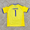 Tibo Courtois Real Madrid New Season Goalkeeper Yellow  Football Shirt Jersey Kit Trikot Maillot Magliaa